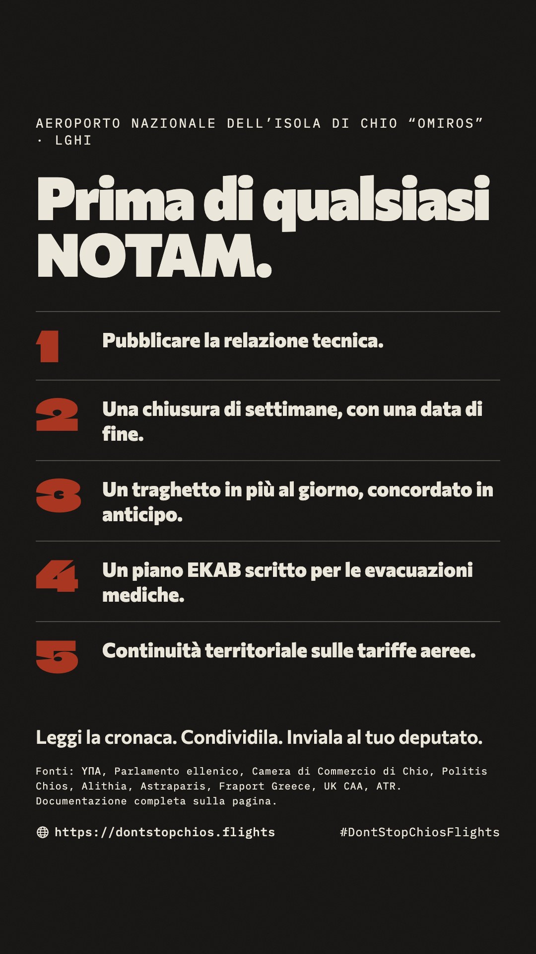 Cosa chiediamo
